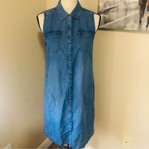 J. Jill Chambray Linen Blend Dress